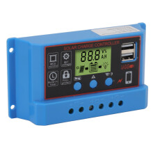 12V/24V Solar-Laderegler LCD-Anzeige, 20A, Schwarz/Blau