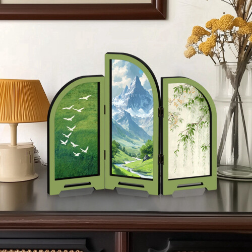 Acrylic Folding Screen Chinese Style Mini Desktop Partition 2