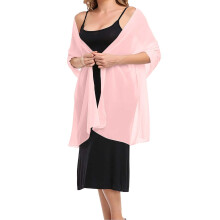 Leichter Pashmina-Schal für Damen – Weicher, seidiger, eleganter rosa Braut-/Hochzeitsschal, passend zu allen Outfits