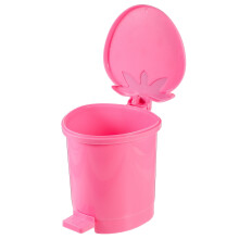 Mini Trash Can Pink Swing Lid for Easy Use Countertop Kitchen Home Bathroom 1Set