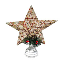 Glitter Star Christmas Tree Topper – 10" Hollow 5-Pointed Sequin Star Decor, Compatible with Most Trees
