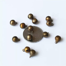 Retro Brons Koppar Jingle Bell Dingle Charms Hängsmycke Smyckestillverkning Husdjursklocka - 8mm - 15st