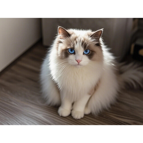 Τέχνη τοίχου Ragdoll Cat, 12x16 ίντσες, σε καμβά με κορνίζα για σαλόνι, υπνοδωμάτιο,