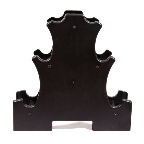 (Solid black) 3-Tier ABS Dumbbell Rack, Home Gym Storage 1