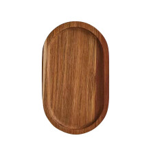Small Wooden Tray,4.7x7.9 in Oval Wood Serving Trays for Coffee Tables, Dessert, Snack, Fruit,Holiday Party Supplies