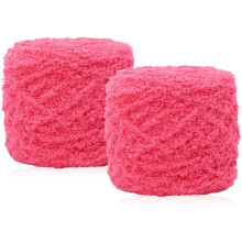2 Rolls of Coral Fleece Yarn Colorful Coral Velvet Yarn for Crochet and Knitting Projects Perfect for Blankets and Scarves Type 5