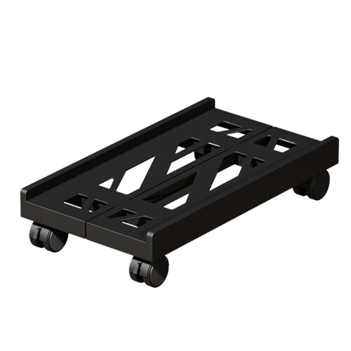 Adjustable Computer Tower Stand with 4 Locking Wheels, Mobile Ventilated Pc Rack for Desktop Computer Host, Fits Under Desk, White or Black 1