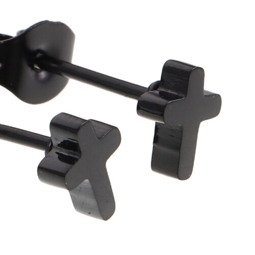Cross Titanium Earrings Set Minimalist 3 Pairs 2