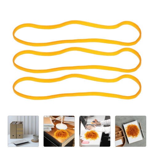 Yellow Wide Heavy Duty Rubber Bands 100 Pack 2