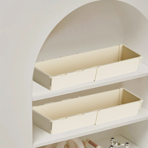 Telescopic Storage Box,Adjustable Plastic Cabinet Organizer,Kitchen and Pantry Storage for Snacks and Miscellaneous Items 2