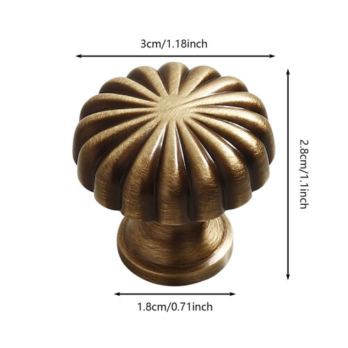 Antique Brass Cabinet Knobs Modern Round Pulls for Kitchen Drawer Hardware Elegant Decorative Handles 1