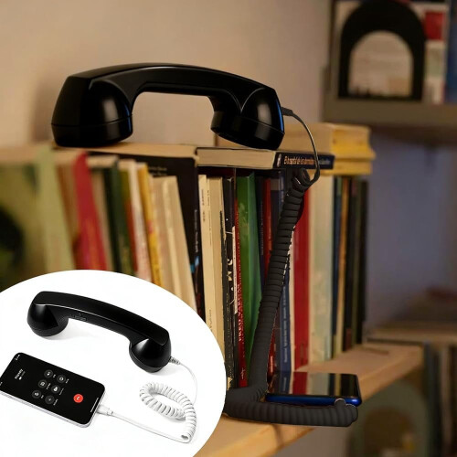 Retro Phone Handset for iPhone Android Type-C Wired Blue 1