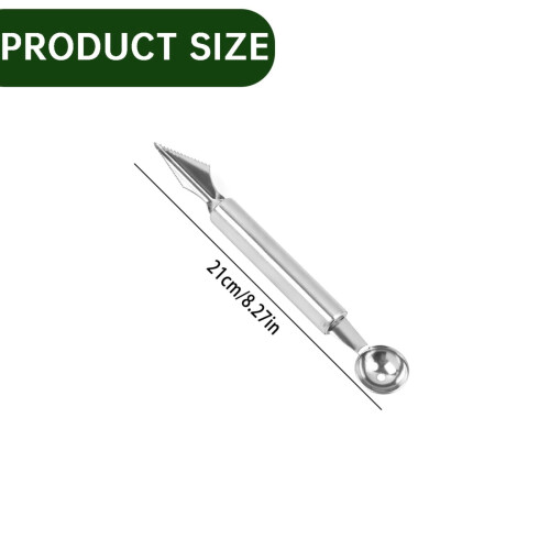 Double-Headed Fruit Digger & Carving Spoon – for Cold Dishes, Ice Scooping, Peeling – Compatible with Kitchen Use 2