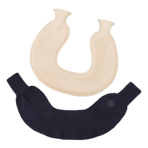 U-förmige Wärmflasche mit Strickbezug, 1 l