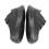 2-Strap Hook & Loop Men Black PU Leather Shoes 40 13