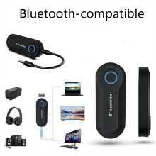 4-in-1 Bluetooth Transmitter/Receiver for TV, PC, Car & Headphones—3.5mm/USB, Low Latency, Compatible with Home Stereo & Travel