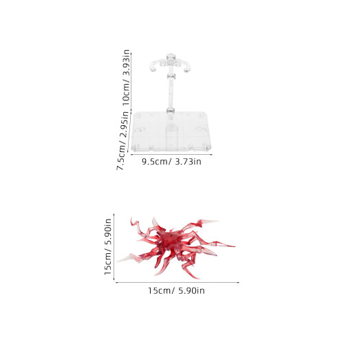 Supporto per action figure Pretyzoom in plastica rossa (1 set) 1