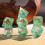 (Green quicksand) 7-Piece Liquid Core D&D Dice Set for RPG Gaming 7