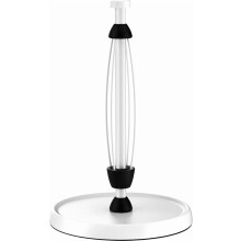 White Countertop Paper Towel Holder, Stainless Steel with Weighted Base & Ratchet – Compatible with Standard Rolls