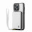 Zipper Wallet Case for iPhone 13 Pro Max, PU Leather RFID-Blocking, Wrist Strap, White 5
