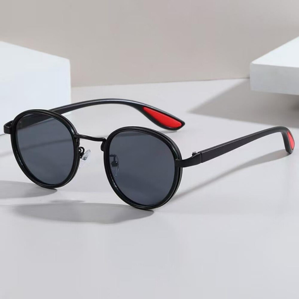 Round Retro Sunglasses Men Women UV400 Protection Sun Glasses Metal Steampunk Vintage Goggles Trendy Punk Outdoor Eyewear