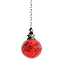 Crystal Glass Ice-Cracked Pull Chain for Ceiling Fan Light, 21.06", Compatible with Ceiling Fans