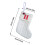 White Knitted Christmas Stocking with Initial H 3