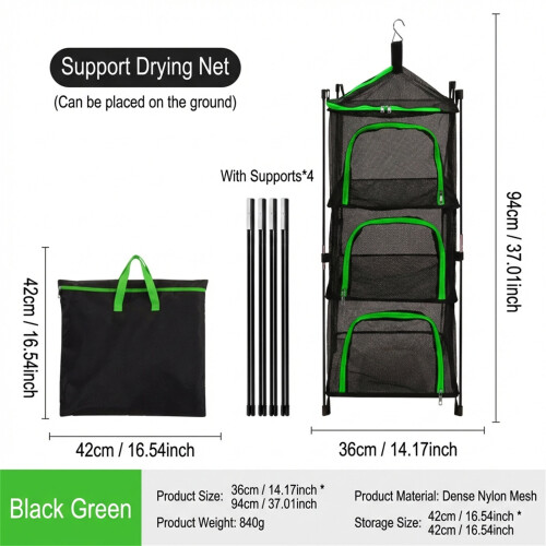 (Green) Foldable Drying Net for Food, Anti-Insect 1