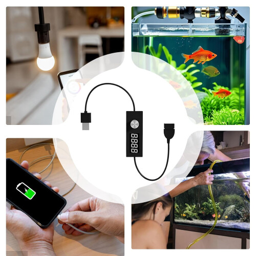 Καλώδιο εναλλαγής χρονοδιακόπτη USB, ρυθμιζόμενο καλώδιο απενεργοποίησης, 27,56 2