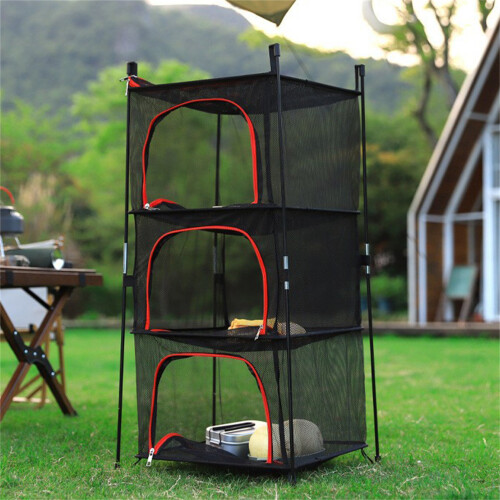 (red) Foldable Drying Net for Food, Anti-Insect 2
