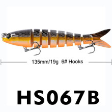 2PC Sturdy Artificial Bait With Hook 20g /15cm Multi-Section Fishing lures Equipment