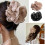 Handmade Silk Flower Hair Clip Plastic Mesh 2
