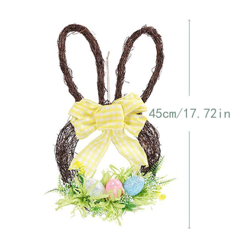 Easter door wreath spring bunny festive decoration 2