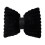 AuroraX Bow-Shaped Black Throw Pillow for Couch, 40x38cm 2