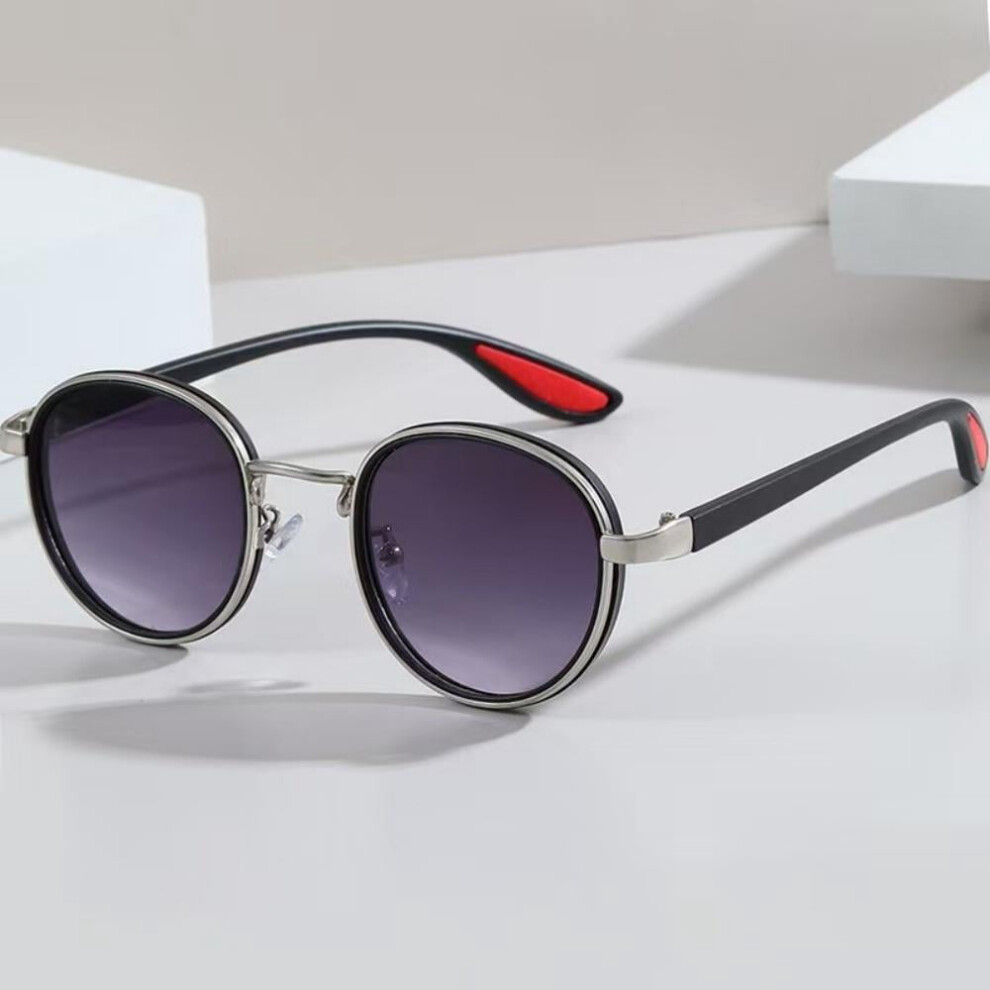 Retro Round Sunglasses UV400 Protection Metal Frame