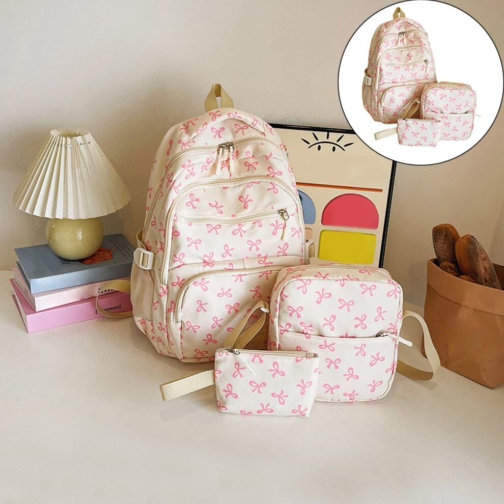 Kawaii Bow Backpack Set With Lunch Box And Laptop Bag 9336866182071