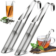 Stainless Steel Tea Infuser 2-Pack, Reusable Loose Leaf Steeper with Fine Mesh, Compatible with Obsterm
