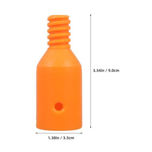 2 Pcs Broom Handle Threaded End Pole Adapter for Mop Orange 1