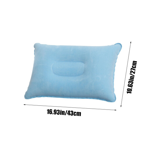 W-539Blue μεγάλο φουσκωτό βελούδινο ορθογώνιο μαξιλάρι ύπνου για υπαίθρια 2