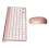 Wireless Keyboard, Comfortable Ergonomics Keyboard Mouse Set For Home Rose Gold 1