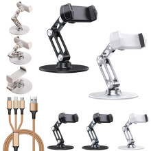 Adjustable Phone Stand for Desk Bed Treadmill Airplane 2 pcs