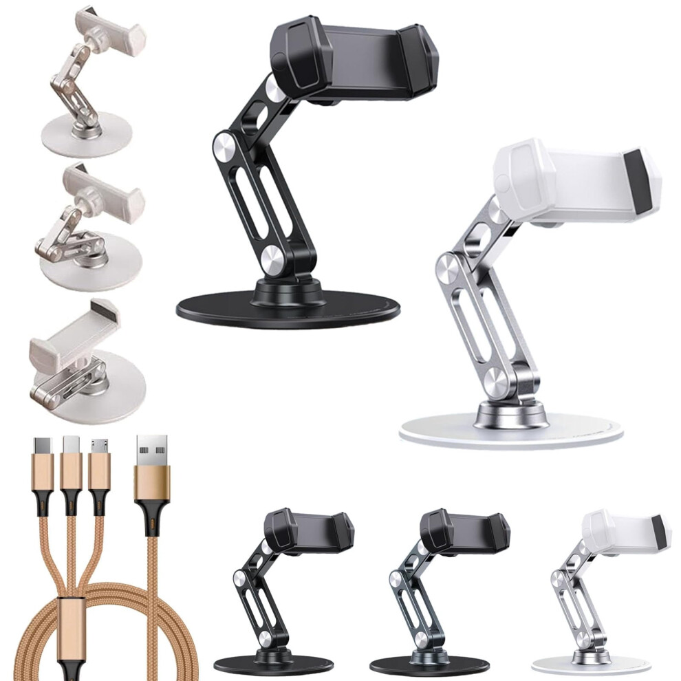 Adjustable Phone Stand For Desk, Bed, Treadmill & Airplane Â 2Pcs, Compatible With All Smartphones 9009879538080