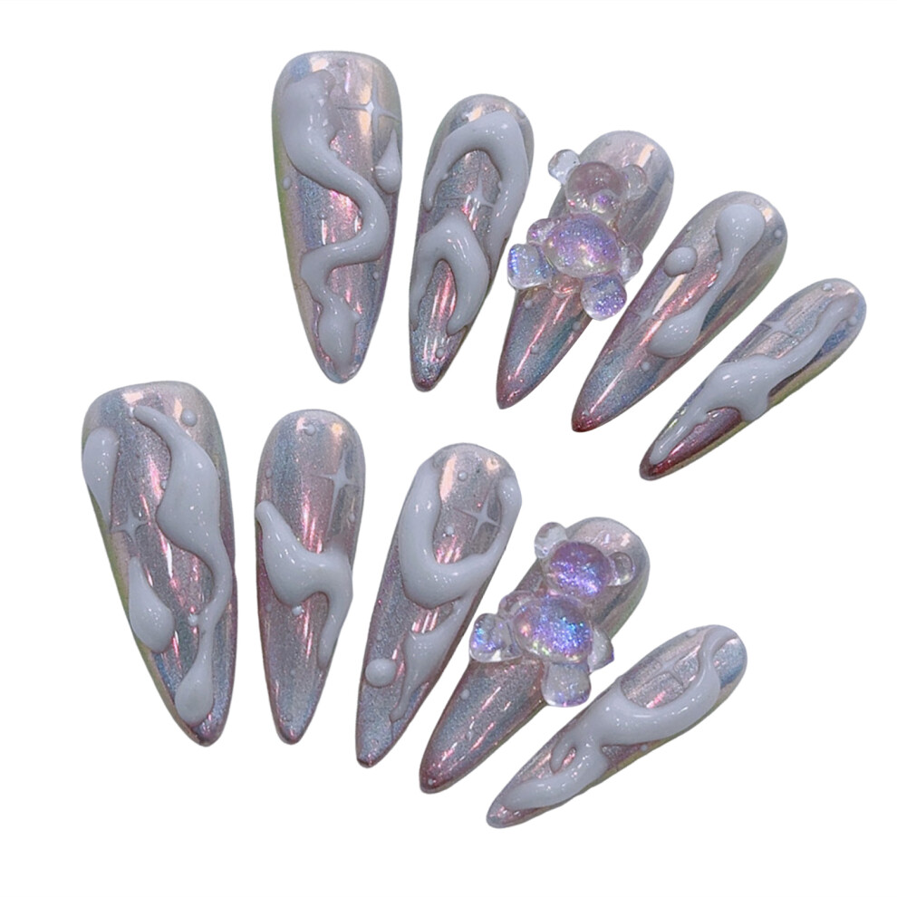 Dcph-Clothing Gradient Fake Nails - Reusable & Handmade