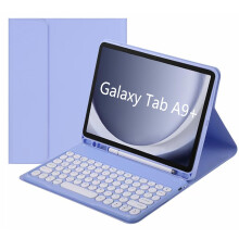 Keyboard Case Compatible with Galaxy Tab A9 Plus/A9+ 5G 11" (SM-X210/X216/X218), Pink TPU Folio with S Pen Holder