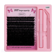 Eyelash Extension Kit Cluster Eyelashes Extensions with Glue Tweezer 10mm-16mm