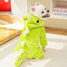 Dinosaur Flannel Jumpsuit for Dogs and Cats Soft Fleece