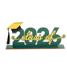 Class of 2026 Wooden Graduation Centerpiece – Bachelor Cap & Tassel Table Sign, Photo Prop & Keepsake Decor