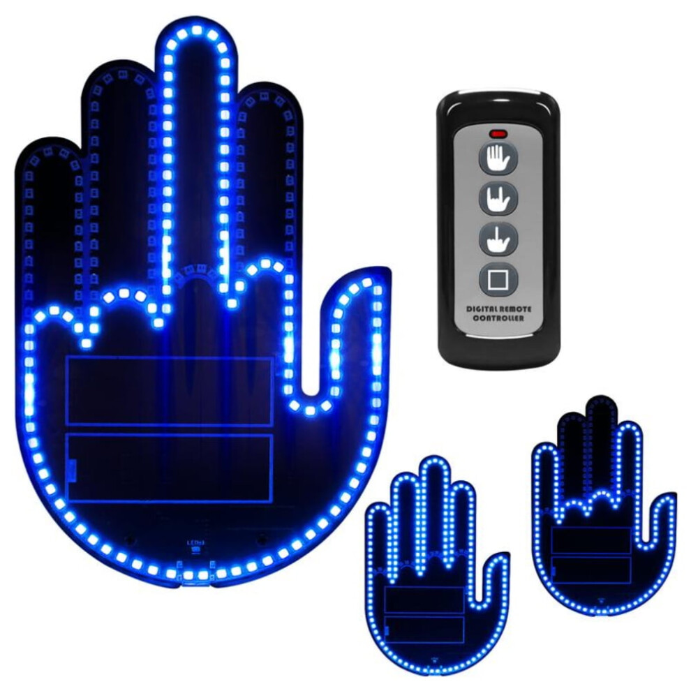 Wireless Led Car Gesture With Remote, Rechargeable, 3 Modes, Fun Rear Window Sign, Ambient Ing Kit Light 9009879541929
