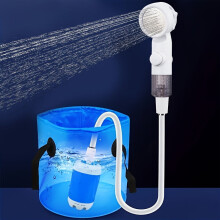 Rechargeable Portable Shower & Watering System - Electric Pump for Camping/Outdoor Cleaning/Gardening/Pet Bathing, IPX7 Waterproof (Upgrade Design)