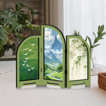 Acrylic Folding Screen Chinese Style Mini Desktop Partition